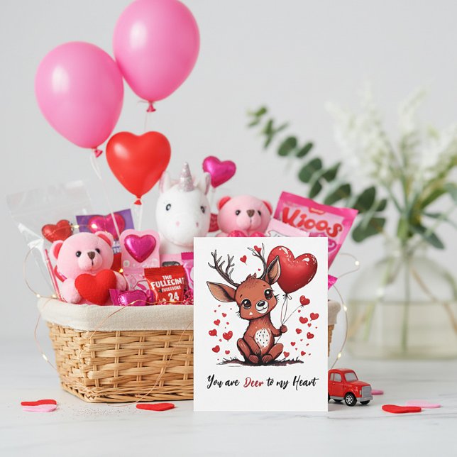 Valentine deer holiday card (Creator Uploaded)