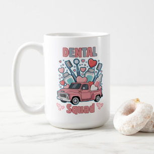 Valentine Dental Squad Cute Tooth Team Coffee Mug