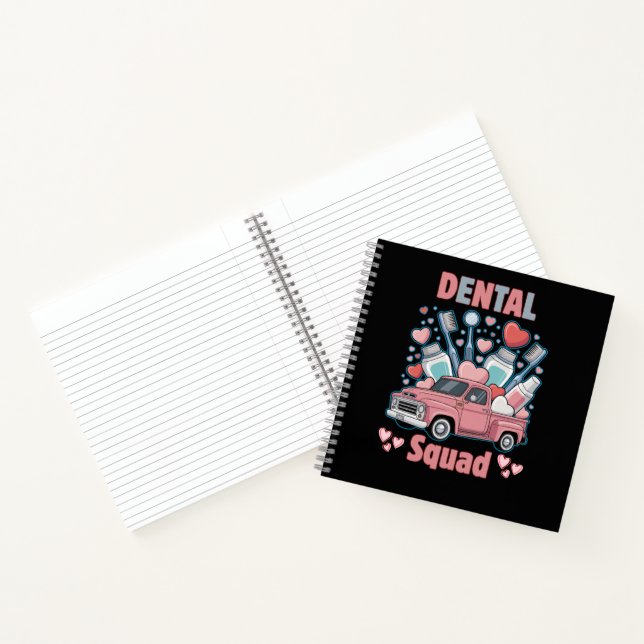 Valentine Dental Squad Cute Tooth Team Notebook (Inside)