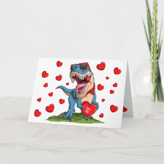Valentine Dinosaur Card (Front)