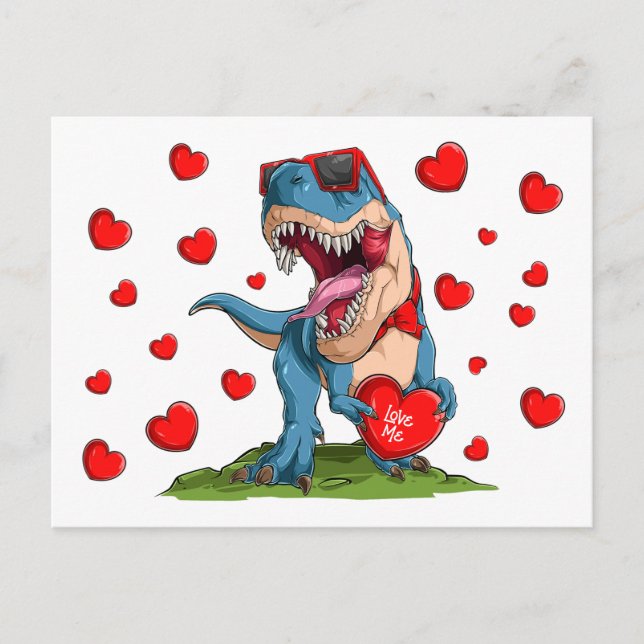 Valentine Dinosaur Postcard (Front)