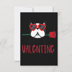 Valentine Dog Heart Love Valentines Day Love RSVP Card