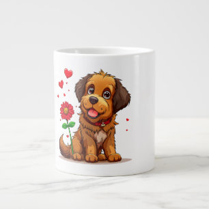 🐶 Valentine Dog Love Design Cosy Coffee Moment Large Coffee Mug