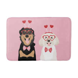 Valentine Dogs Rottweiler Maltipoo Puppy Bath Mat