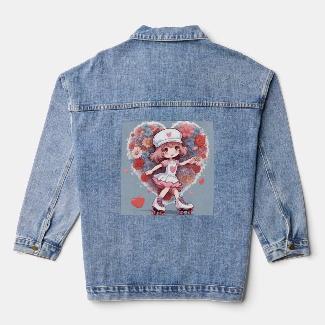 valentine doll heart denim jacket (Back)