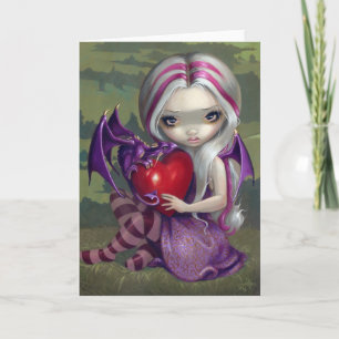 Valentine Dragon gothic  fairy Card