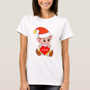 Valentine Elf with Heart T-Shirt
