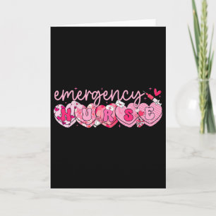 Valentine Emergency Department Nurse Hearts Er Rn  Card