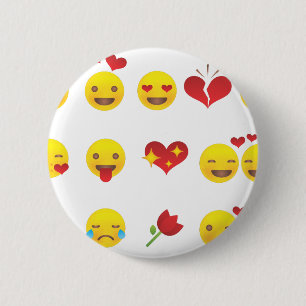 Valentine Emojis 6 Cm Round Badge