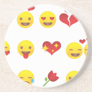 Valentine Emojis Coaster