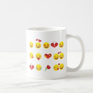 Valentine Emojis Coffee Mug