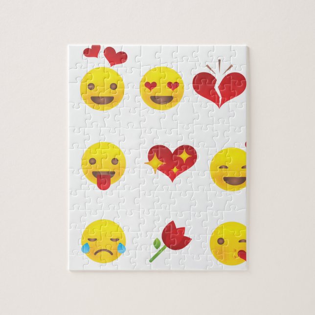 Valentine Emojis Jigsaw Puzzle (Vertical)