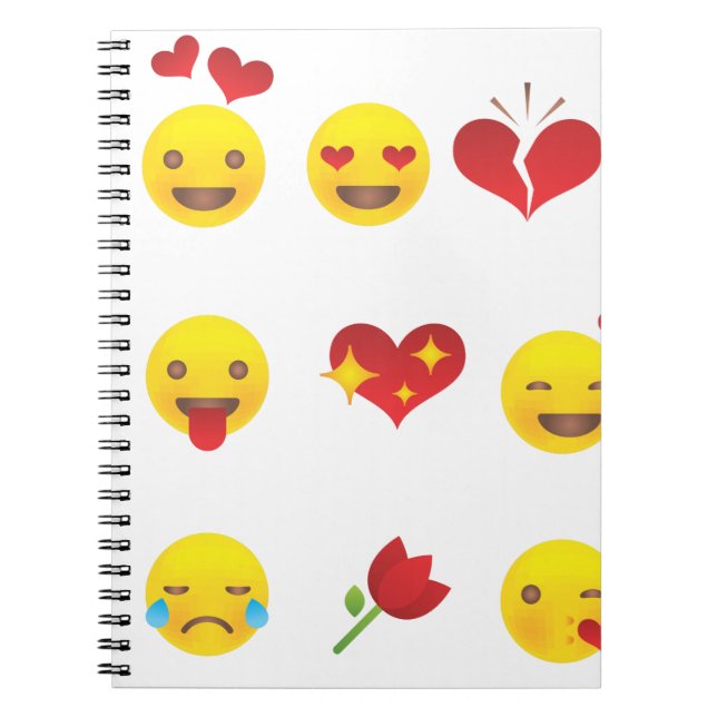 Valentine Emojis Notebook (Front)