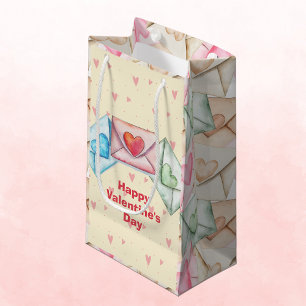 Valentine Envelope and Hearts Small Gift Bag