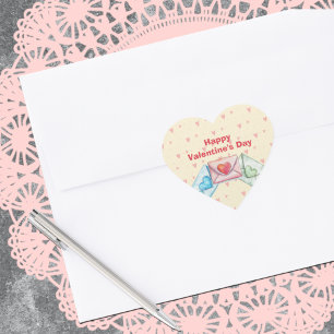 Valentine Envelope Heart Sticker