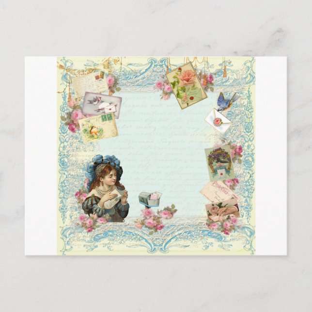 Valentine Ephemera Love Letters Holiday Postcard (Front)