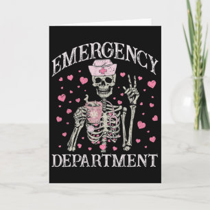 Valentine Er Nurse Emergency Department Room Skele Card