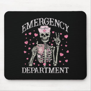 Valentine Er Nurse Emergency Department Room Skele Mouse Pad