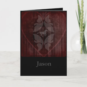 Valentine Faded Stencil Holiday Card