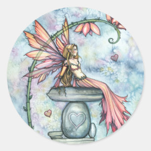 Valentine Fairy Stickers by Molly Harrison