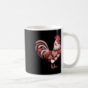 Valentine Farm Chicken Heart Pattern Romantic Poul Coffee Mug