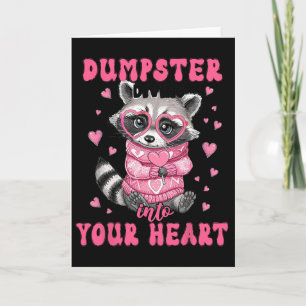 Valentine Feral Racoon Tee Lover Card