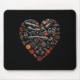 Valentine Fitness Weights And Gym Workout Heart Gr Mouse Pad