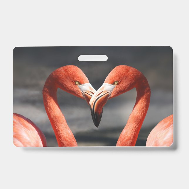 Valentine Flamingo ID Badge (Front)