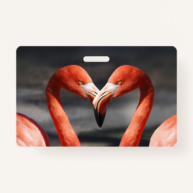 Valentine Flamingo ID Badge (Front)