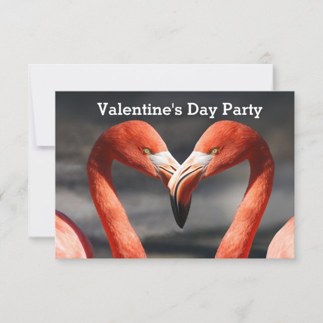 Valentine Flamingo Invitation (Front)