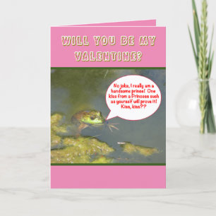 VALENTINE/FLIRTATIOUS, CUTE/KISSING A FROG HOLIDAY
