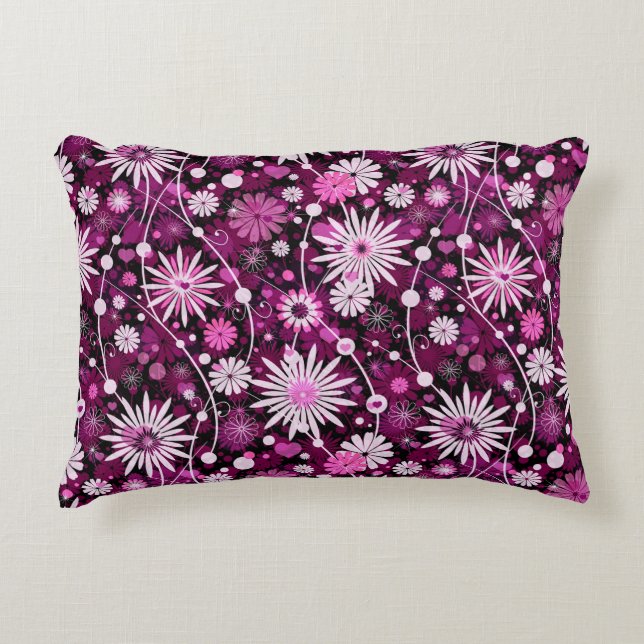 Valentine Floral Pattern Decorative Cushion (Front)