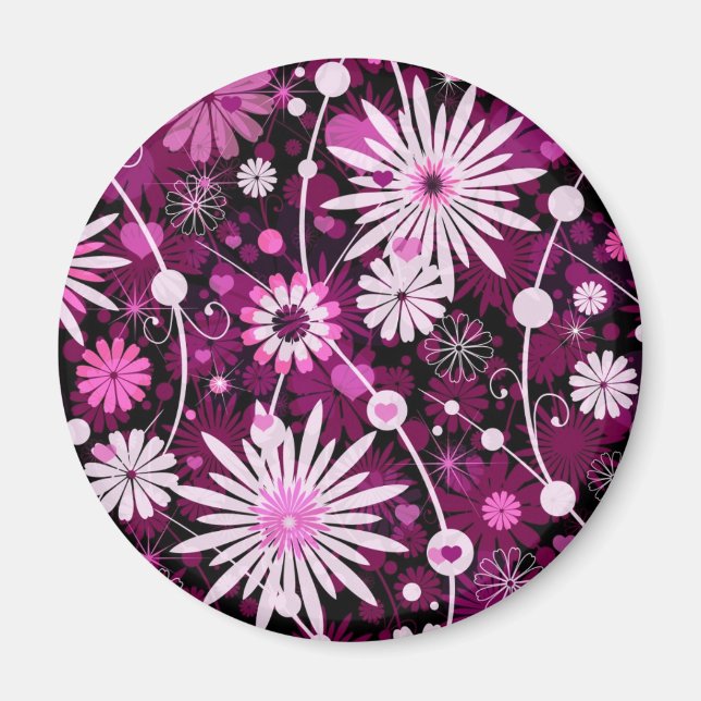 Valentine Floral Pattern Magnet (Front)