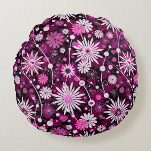 Valentine Floral Pattern Round Cushion