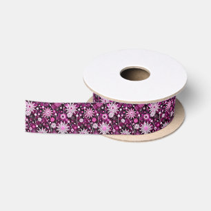 Valentine Floral Pattern Satin Ribbon