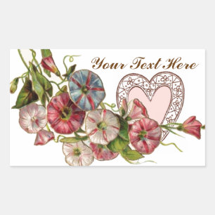 Valentine Flowers Rectangular Sticker