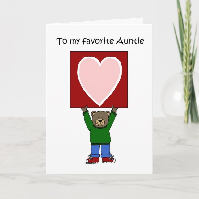 Valentine for Aunt Holiday Card (Front)