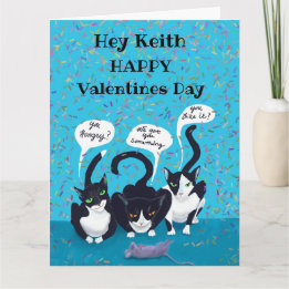 Valentine For Him From Cats Card