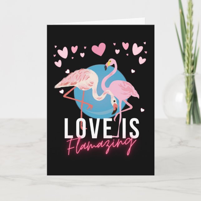 Valentine for Male Partner Love is Flamazing Card (Front)