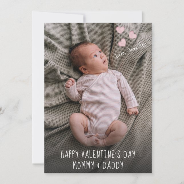 Valentine For Mummy and Daddy Holiday Card (Front)