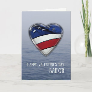 Valentine for Sailor Patriotic Holiday Card