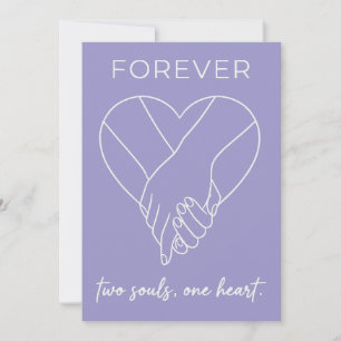 Valentine Forever Design   Couple One Heart Holiday Card