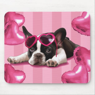 Valentine French  Bulldog Puppy Mouse Pad