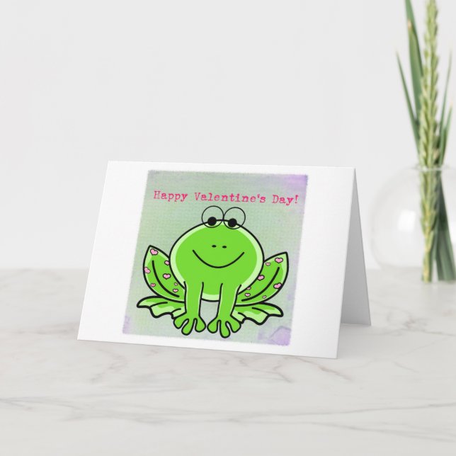 Valentine Frog Holiday Card (Front)