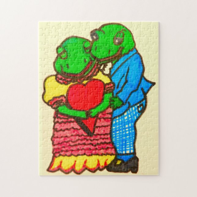VALENTINE FROGGY STYLE LOVE       JIGSAW PUZZLE (Vertical)