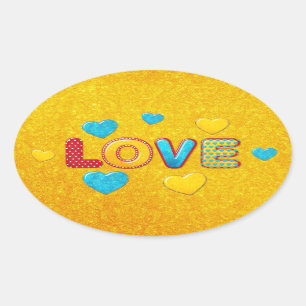 Valentine Fun 3D Mix and Match 2 Oval Sticker