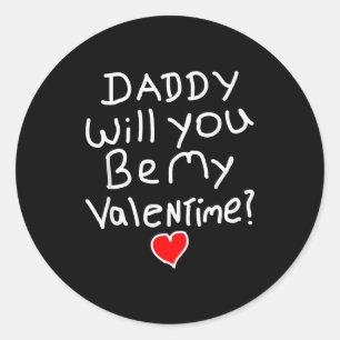 Valentine Funny Dad Classic Round Sticker