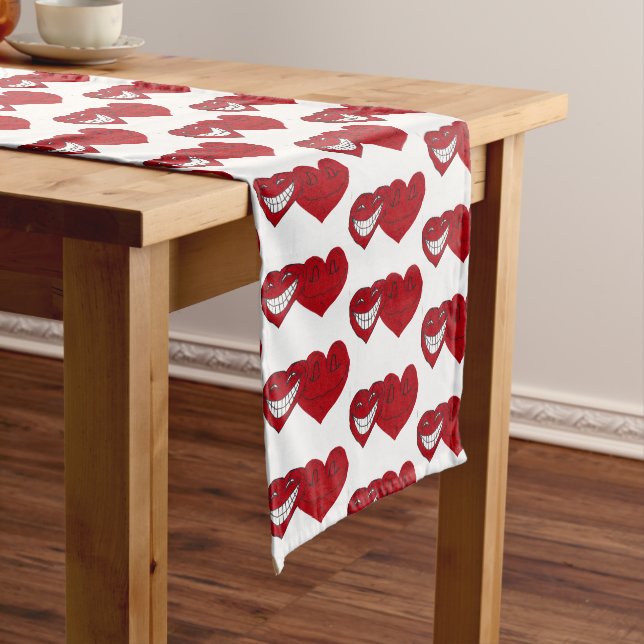 VALENTINE FUNNY HEARTS Table Runner (In Situ)