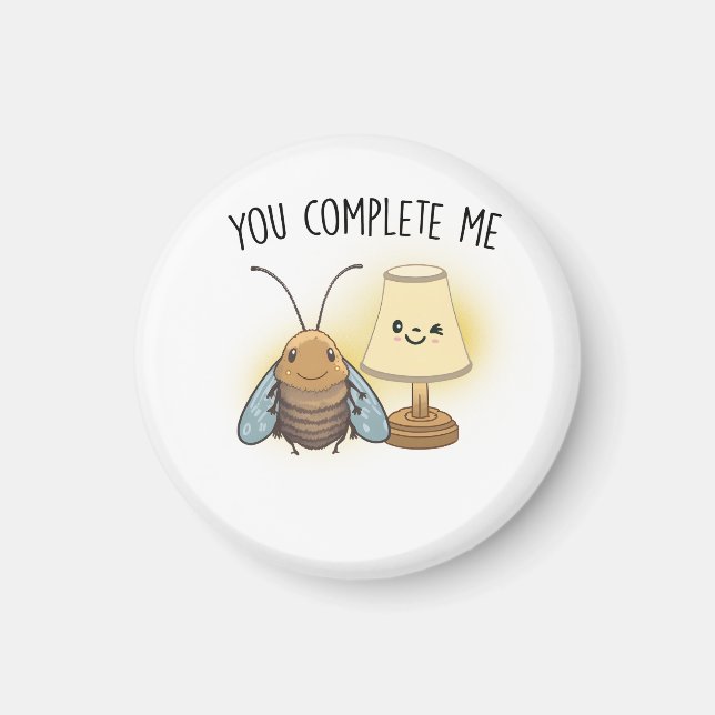 Valentine Gift Bee You Complete Me Magnet (Front)