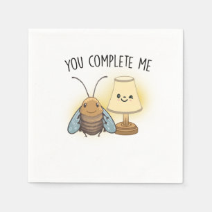 Valentine Gift Bee You Complete Me Napkin